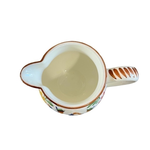 Alpine Peasant Ware 3” Creamer Dancing Couple Flowers Vintage Distressed - Picture 6 of 8